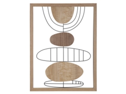 Panel decorativo 3D abstracto de madera marrón 60x2x80 cm Mauro Ferretti
