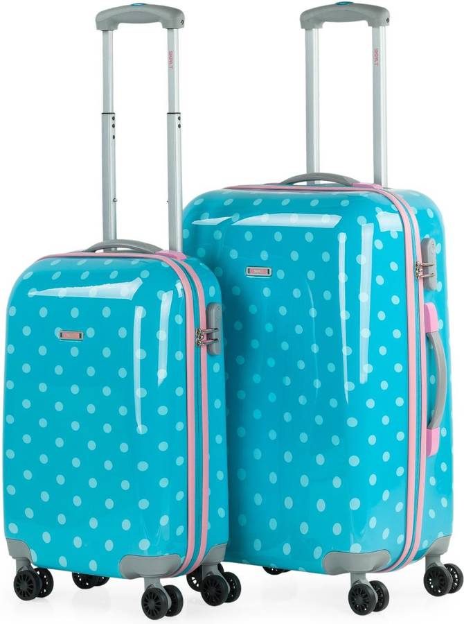 Conjunto De Maletas skpat 66400 infantil policarbonato estampado 70 l azul set 2 viaje