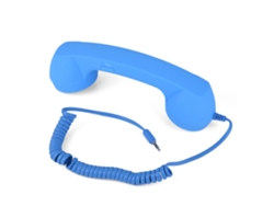 Auriculares Telefónicos Vintage Con Micrófono Cableados Anti Radiación Para Iphone Azul 3.5mm