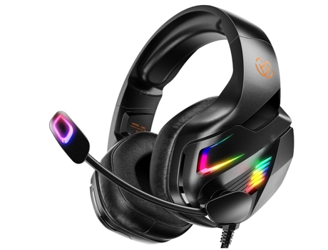 Auriculares para juegos con sonido envolvente 3D, micrófono con cancelación de ruido para PC, PS5, PS4, Xbox One de Bisbisous