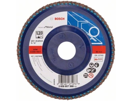 Disco de Lija BOSCH en Lamelas X551 - Expert para Metal D= 125 mm; G= 120 - Recto
