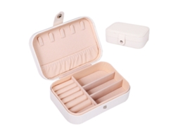 Organizador de joyería simple para aretes y collares blanco (18x13x7cm) Kofihety
