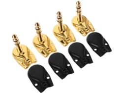 Juego de 4 adaptadores de audio para micrófono y auriculares con conector macho a macho EC Gokoco