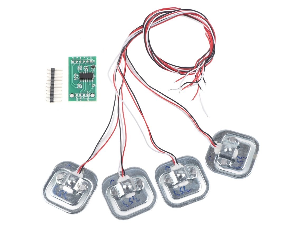 Juego De Sensores De Peso De 4 Piezas, Módulo Hx711 Con Galga Extensométrica De Medio Puente De 50 Kg.