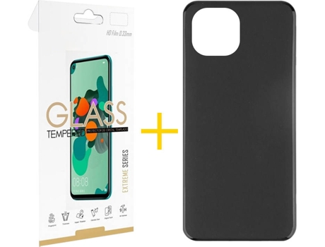 Kit Funda + Protector de Pantalla Apple iPhone 13 SKYHE Liso 1 Negro