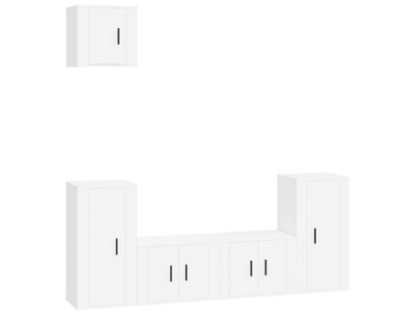 Conjunto 5 de muebles para TV VIDAXL madera contrachapada blanco