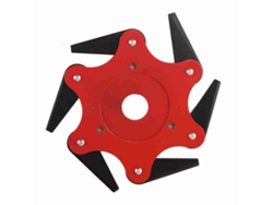 VYLARA Cabeça De Corte Com 6 Lâminas 2,5 Cm Diâmetro Interno Cabeça De Nylon E Aço Manganês Para Ferramenta De Jardim Vermelho