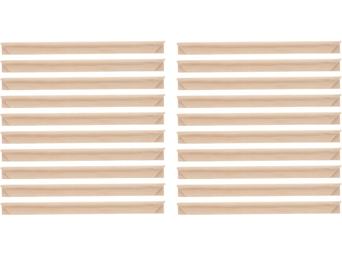 Kit De Marco De Lienzo De Madera Natural De 6 Piezas
