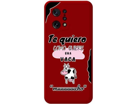 Carcasa para Oppo Find X5 5G TUMUNDOSMARTPHONE Silicona Líquida Dibujos Rojo