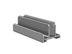 Suporte para laptop, tablet e celular em liga de alumínio, cor: L401 Cinza com dois compartimentos
