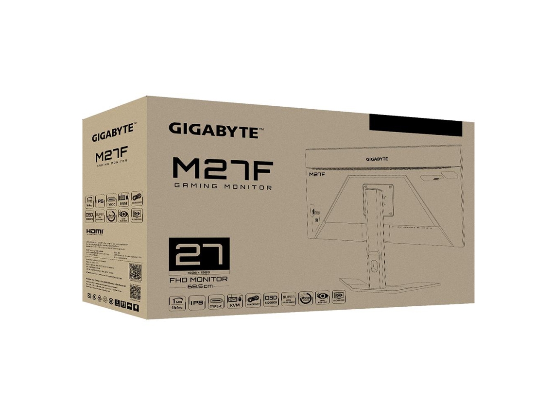Monitor Gaming GIGABYTE M27F-EK (27'' - 1 ms - 144Hz)