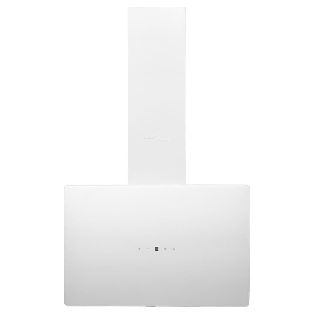 vidaXL Campana extractora de pared acero vidrio templado blanco 60 cm