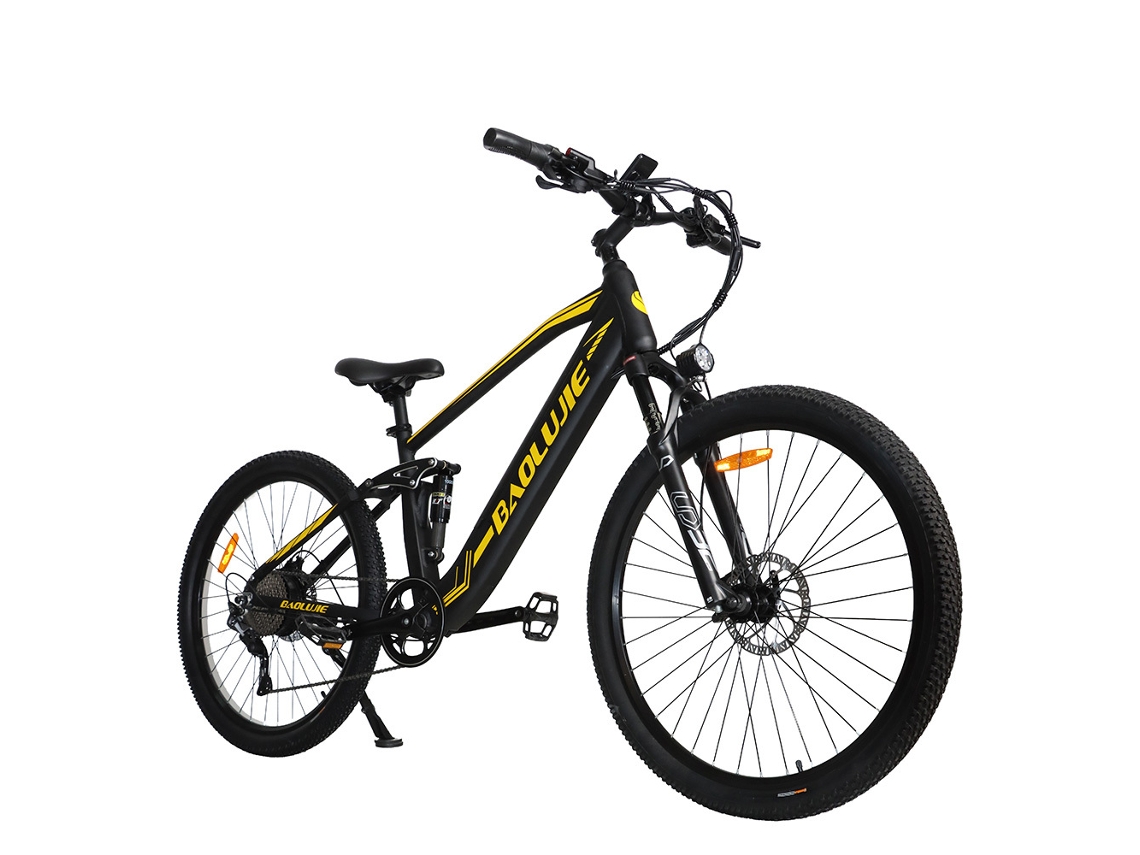 Bicicleta Eléctrica De Montaña Con Suspensión Completa Baolujie S9, Batería Extraíble De 48 V Y 14 Ah.