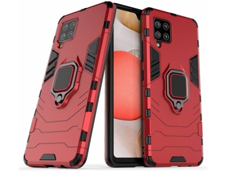Carcasa Samsung Galaxy A42 HFS-HOUSE Kickstand Rojo