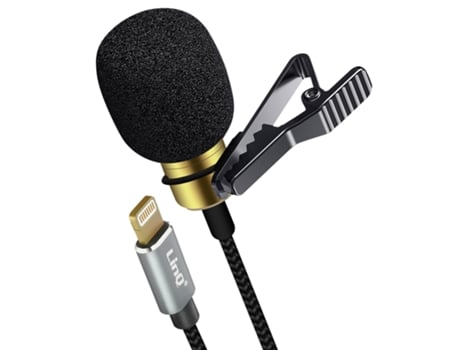 Micro Pinza Giratoria Lightning Sonido Omnidireccional Cable Trenzado 3m LINQ