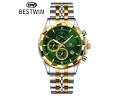 Reloj De Pulsera Personalizado De Seis Agujas Para Hombre (caja Bicolor, Color Verde)