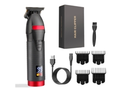 Corta Máquina Cabelo Recarregavel S9 Henten Home Preto E Vermelho