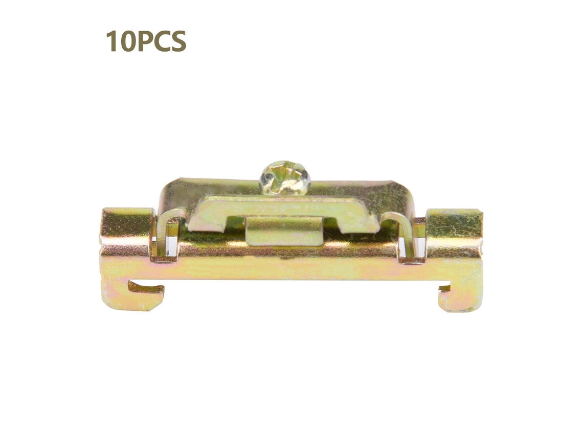 Veloriskku-10 Peças De Abrazadera Fija Clip Para Rail Din 35mm Modelo Metal 10