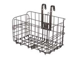 Cesta de bicicleta de acero, desmontable, antimanchas, color negro