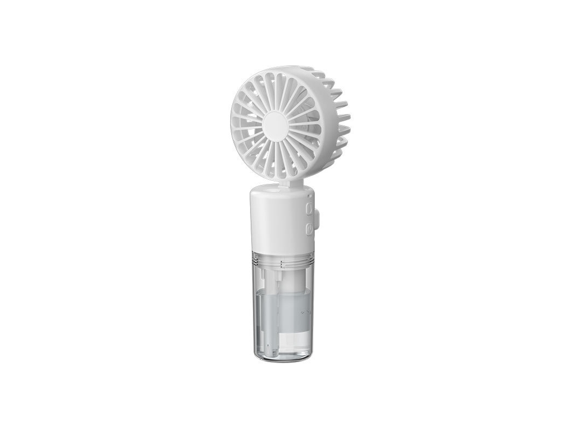 Ventilador nebulizador 2 en 1 Eifson, 4 velocidades, plegable 180°, con depósito de agua extraíble (blanco)