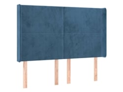 Cabecero VIDAXL Azul Terciopelo (147x16x128 cm )