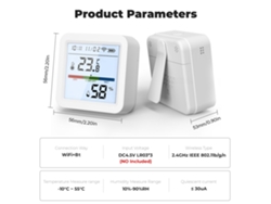 Medidor De Temperatura Y Humedad Tuya Wifi Bt De Modo Dual Con Pantalla Lcd, Aplicación, Control Por Voz, Alexa Y Google Home.
