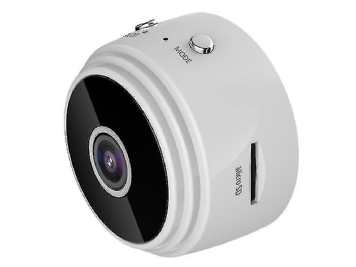 Mini cámara inalámbrica Wifi HD 1080P con visión nocturna y función de grabación de video blanca USHION