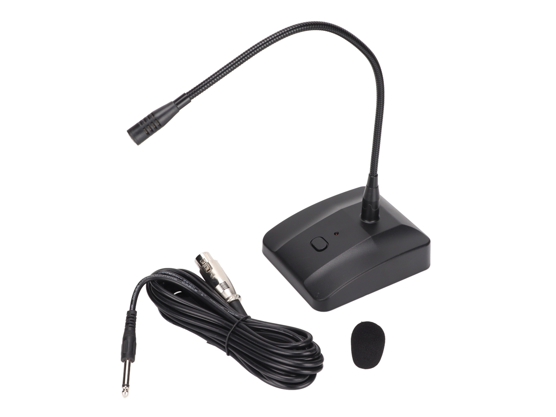Microfone Gooseneck Ajustável 360° Com Cancelamento De Ruído Fio Xlr Para 6.35mm Aula Reunião