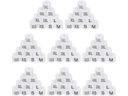 Tablas Tallas Plástico Blanco 100 Unidades Xxs 5xl Organización Práctica Armarios Tiendas Ropa