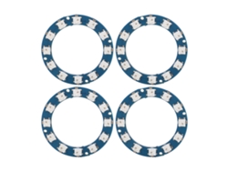 4pcs Panel Anillo Led Rgb Ws2812 5050 12 Bit Color Full Luz Inteligente 5v Brillo Alto Redondo