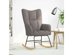 Maison Exclusive - Silla Mecedora De Tela Gris Taupe