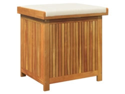 Caja de cojines para exterior, madera maciza de acacia, EXCLUSIVA DE LA CASA