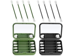 Kit De Bastoncillos De Algodón De Silicona Reutilizables Para Oídos Y Maquillaje - 8 Piezas
