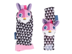 Conjunto De Calcetines Y Pulsera Para Bebé Con Campanilla 3d Para El Desarrollo Cerebral - Blanco Y Negro