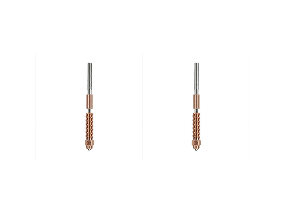 2x High-flow Printing Upgraded Nozzle K1c Chromium Zirconium Copper Nozzle For K1 Max Ender-3 V3 Hot End-0.2mm