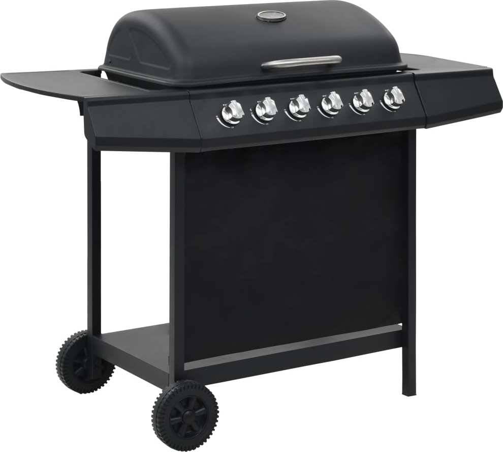 Barbacoa Gas Vidaxl negro acero 112x54x98 cm de 6