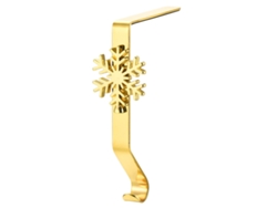 Soporte metálico para medias navideñas, accesorio brillante para chimenea TRUYUETY