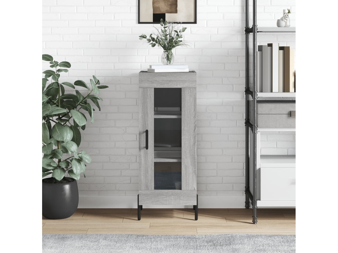 Aparador Madera De Ingeniería Gris Sonoma 34,5x34x90 Cm