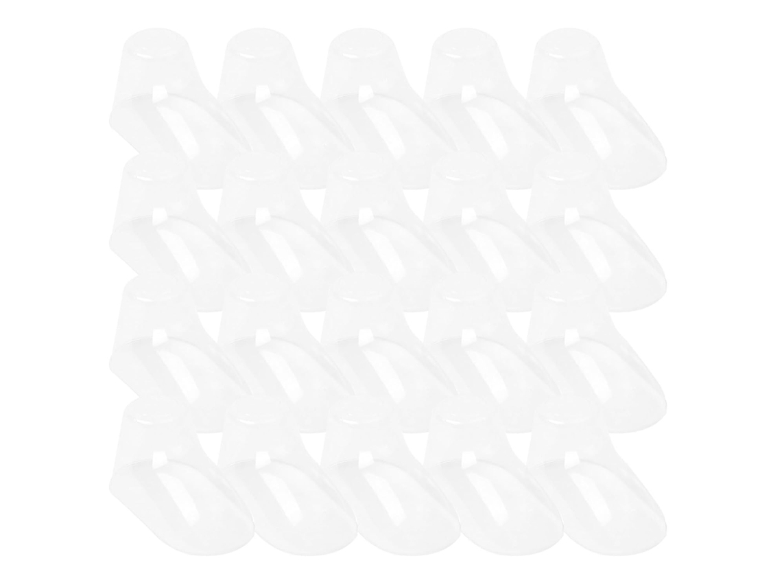 Sujetadores de zapatos de bebé de PVC transparente, 8 cm