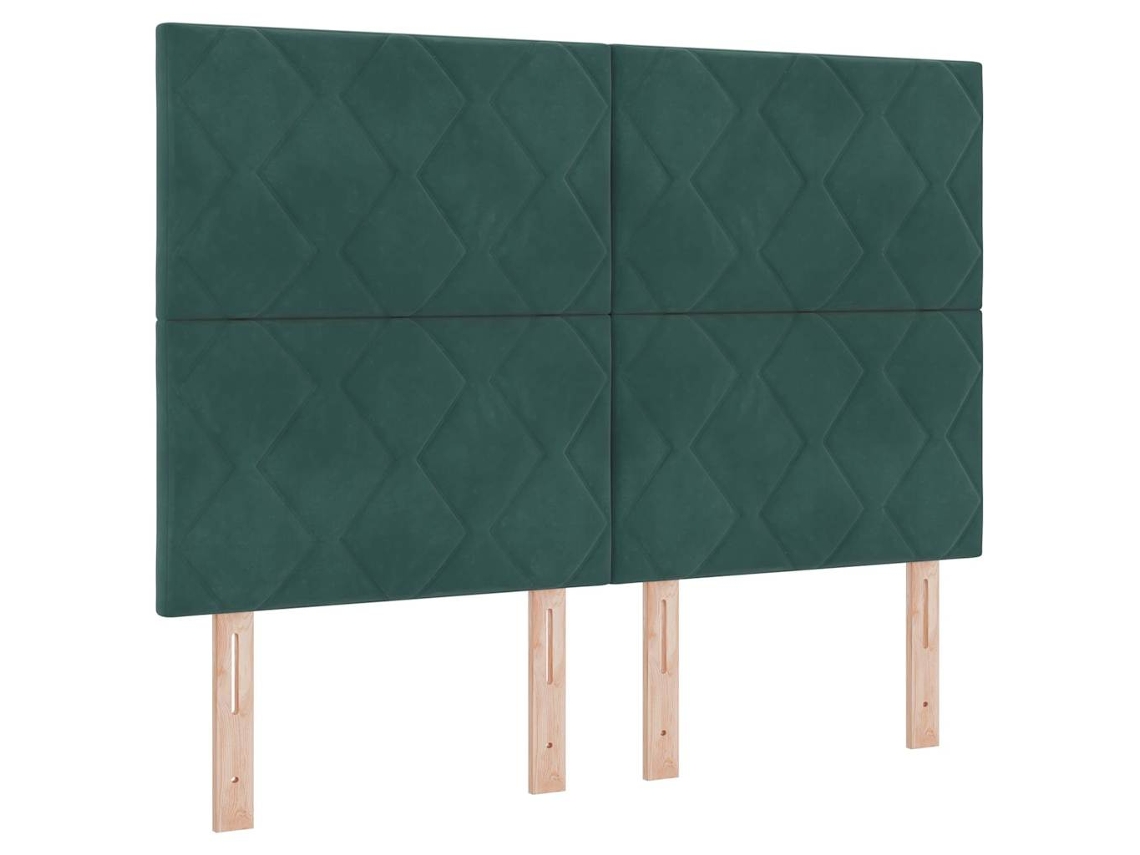 Maison Exclusive - Cabecero Led Verde Oscuro 144 Cm Terciopelo
