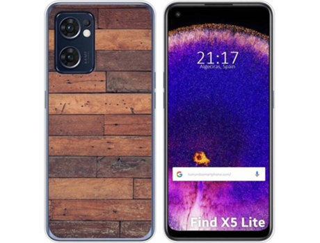 Carcasa Oppo Find X5 Lite 5G TUMUNDOSMARTPHONE Dibujos Madera 03 Multicolor