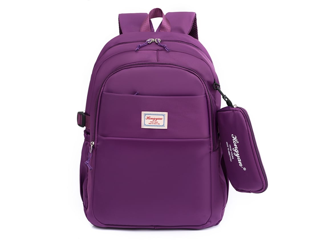 Mochila escolar infantil ninos y ninas bandolera secundaria estudiantes mochila nylon Morado oscuro Worten.es