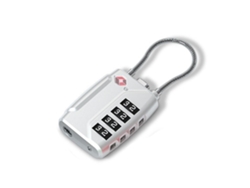 Candado antirrobo (plateado) con combinación de cuatro dígitos, herramienta portátil de inspección de seguridad TSA