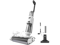 Aspiradora JONR ED12 | Lava y aspira | Sistema de autolimpieza | 850 ml + 450 ml | Limpieza de bordes de 6 mm | Diseño antienredos (Blanca)