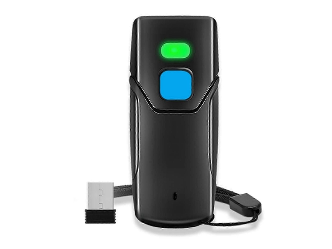 Lector de código de barras 2D inalámbrico Bluetooth, mini escáner portátil para inventario de punto de venta móvil.