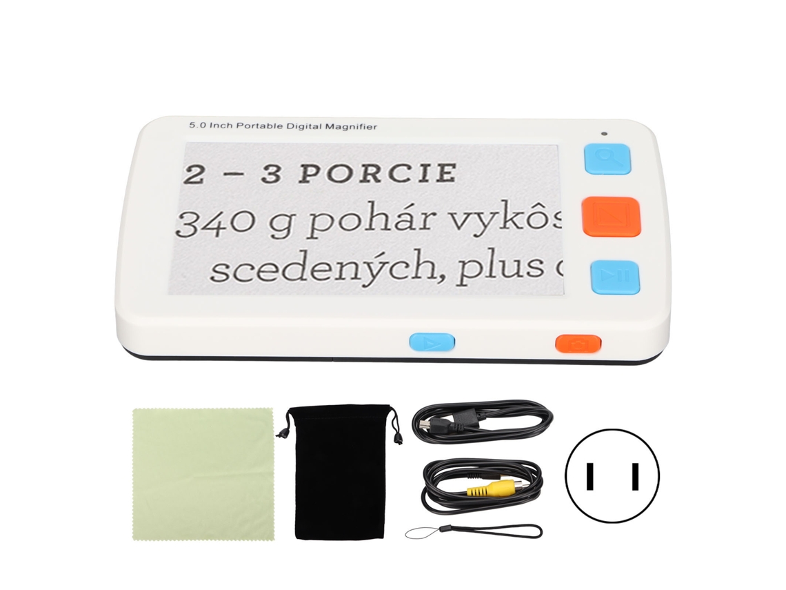 Lupa digital portátil con pantalla LCD de 5.0 pulgadas para lectura