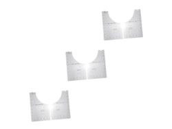 Regla De Costura Transparente De 3 Piezas Para Camisetas, Herramienta Plegable Para Tela Para Bordado Y Otros Proyectos.