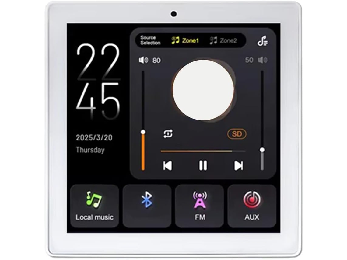 Amplificador De Pared De 4 Pulgadas Con Control Central Integrado Y Bluetooth.