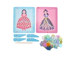 Kit De Manualidades Para Hacer Un Vestido De Princesa Con Estampado De Poke - Juguete Para Desarrollar La Motricidad Fina - Rosa
