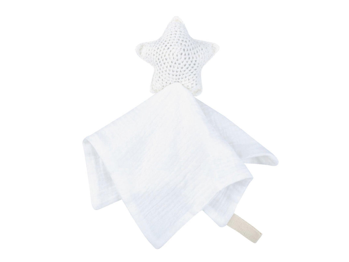 Babero para chupete, babero relajante, manta de seguridad tejida con colgante de estrella para niños y niñas, bufanda para chupete.